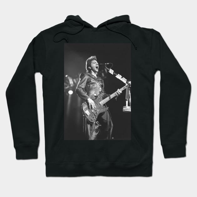 Tico Torres Bon Jovi BW Photograph Hoodie by Concert Photos